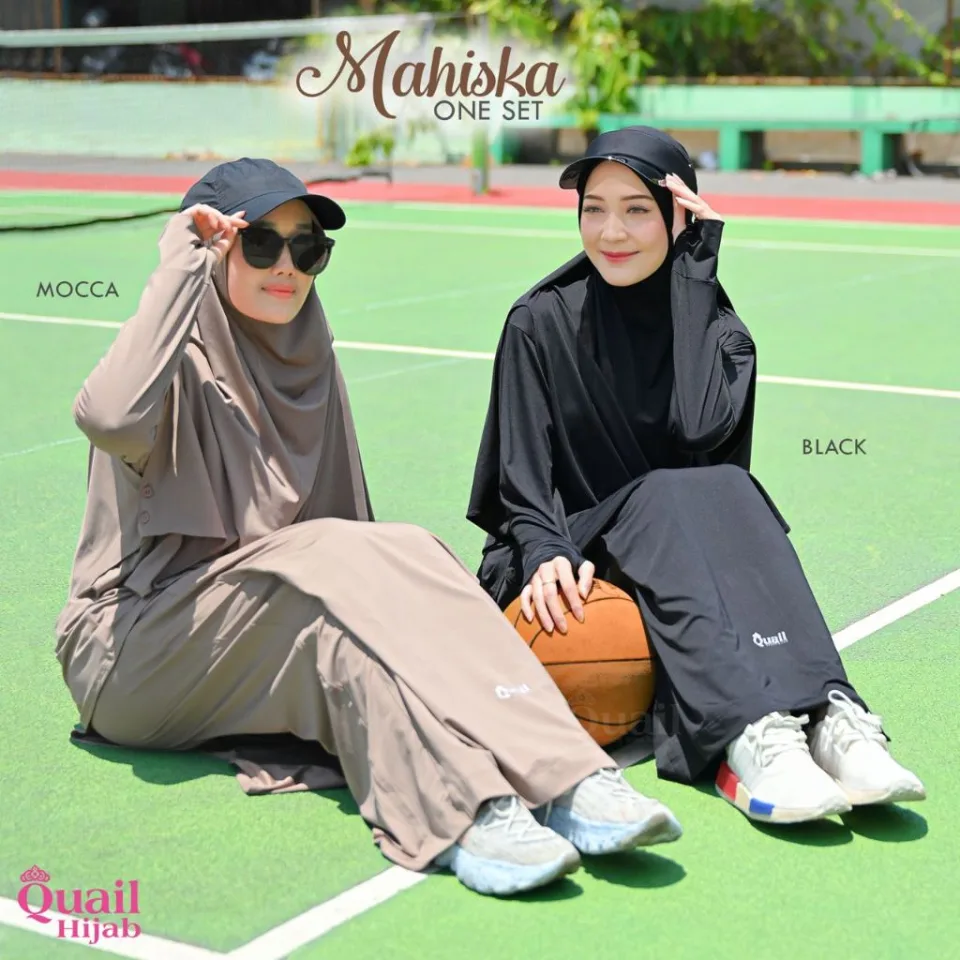 Quail Hijab - Mahiska One Set Sport | Baju Olah Raga Satu Stel Jumbo (jilbab + atasan + bawahan) — foto 8