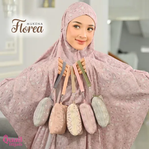 Quail Hijab - Vanya Florea Mukena Travel | Hampers Mukena Dewasa Remaja Daily Motif Printing Premium