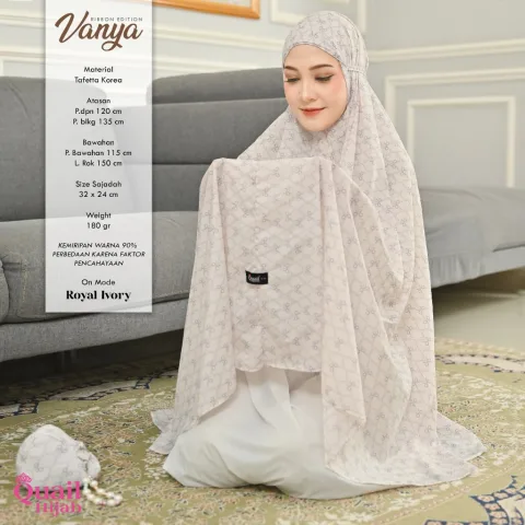 Quail Hijab - Vanya Florea Mukena Travel | Hampers Mukena Dewasa Remaja Daily Motif Printing Premium