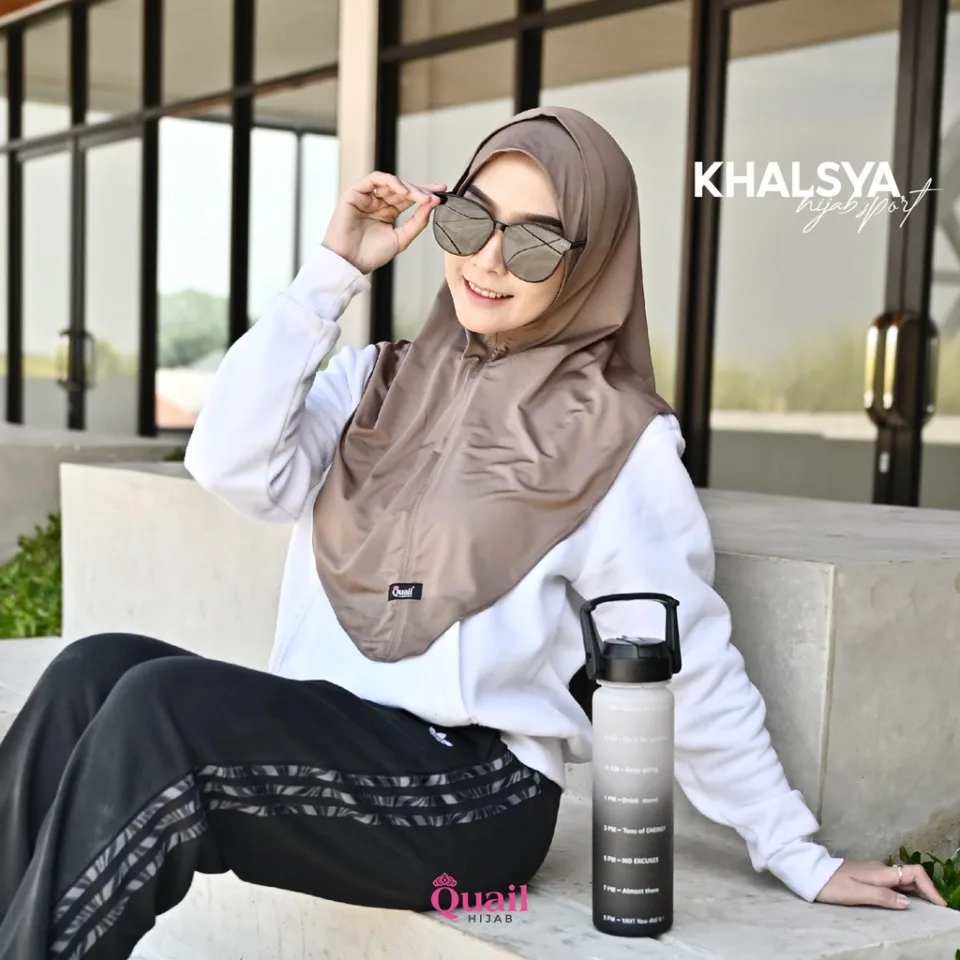 Quail Hijab - Khalsya Daily Hijab | Jilbab Kerudung Instan Lubang Kacamata Masker Praktis Santai Jersey Premium — foto 2
