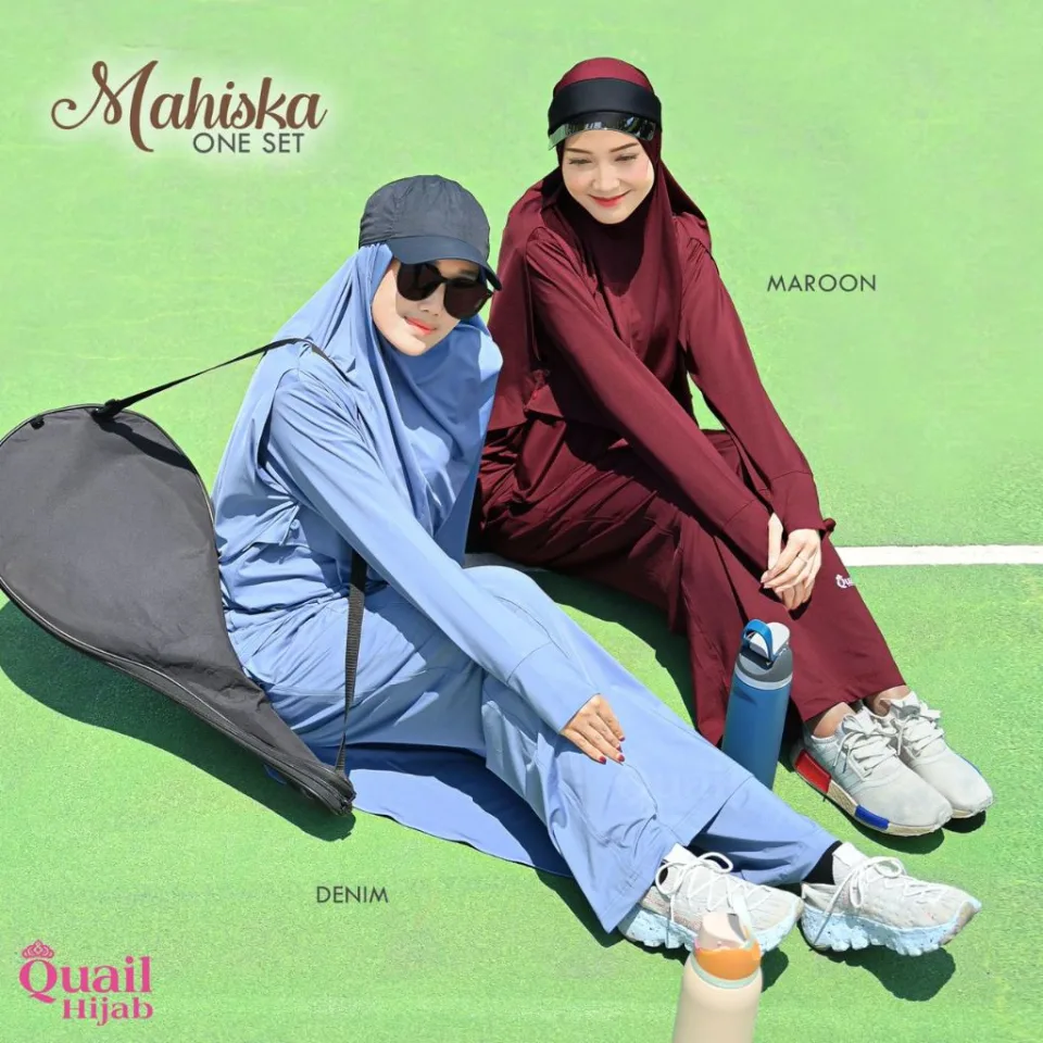Quail Hijab - Mahiska One Set Sport | Baju Olah Raga Satu Stel Jumbo (jilbab + atasan + bawahan) — foto 5