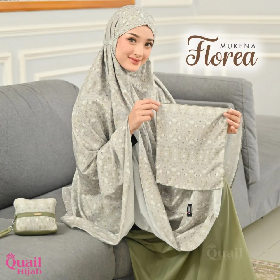 Quail Hijab - Vanya Florea Mukena Travel | Hampers Mukena Dewasa Remaja Daily Motif Printing Premium — foto 5