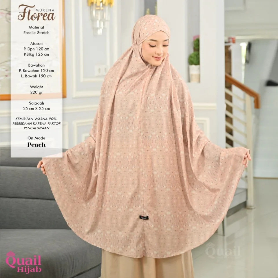 Quail Hijab - Vanya Florea Mukena Travel | Hampers Mukena Dewasa Remaja Daily Motif Printing Premium — foto 7