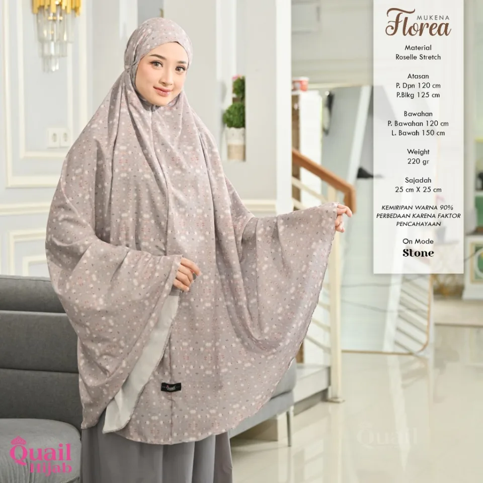 Quail Hijab - Vanya Florea Mukena Travel | Hampers Mukena Dewasa Remaja Daily Motif Printing Premium — foto 8